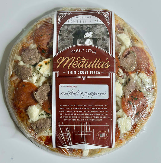 12 Inch Round Meatball and Pepperoni Pizza - Frozen