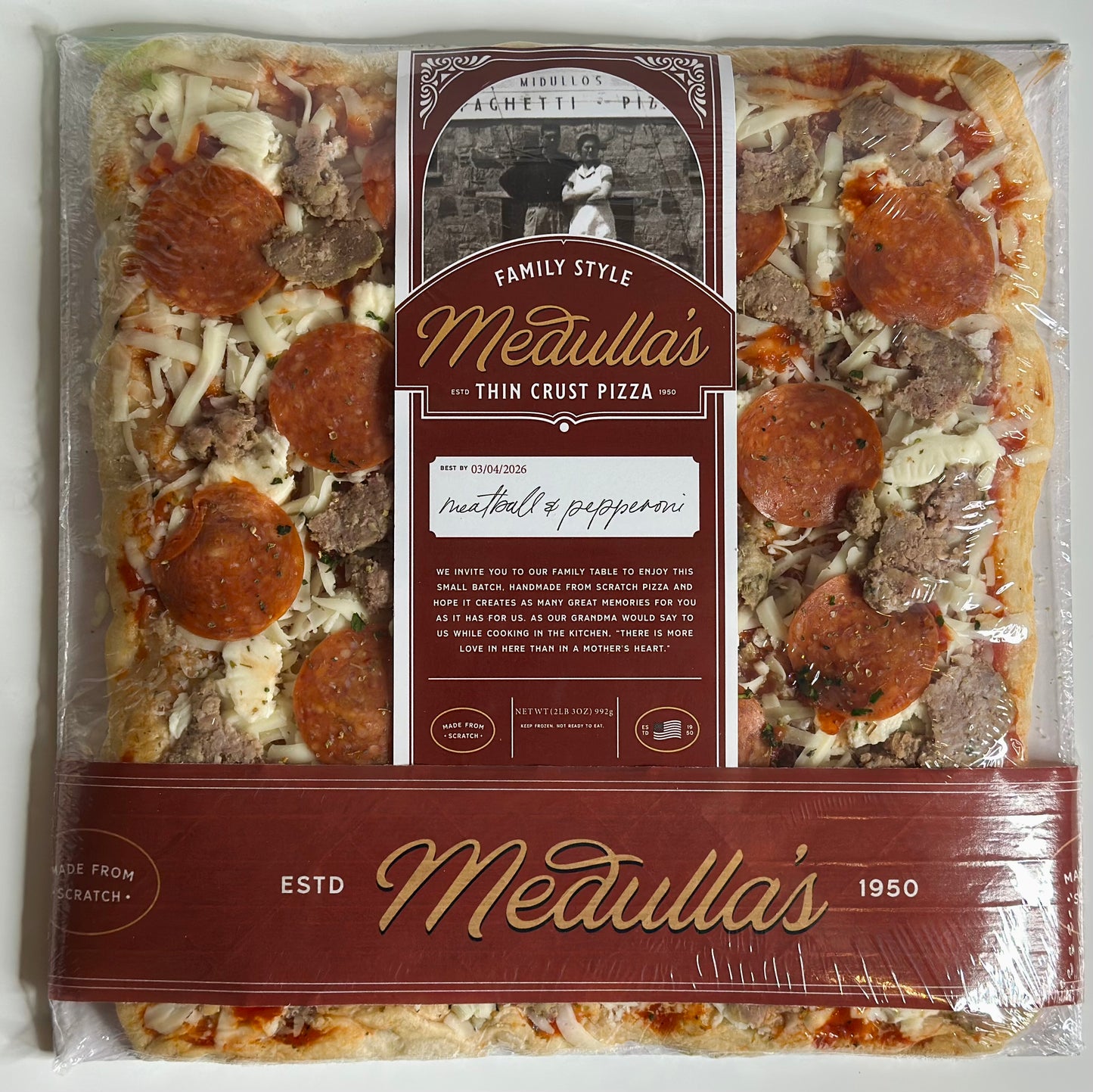 12X12 Meatball and Pepperoni Pizza - Frozen