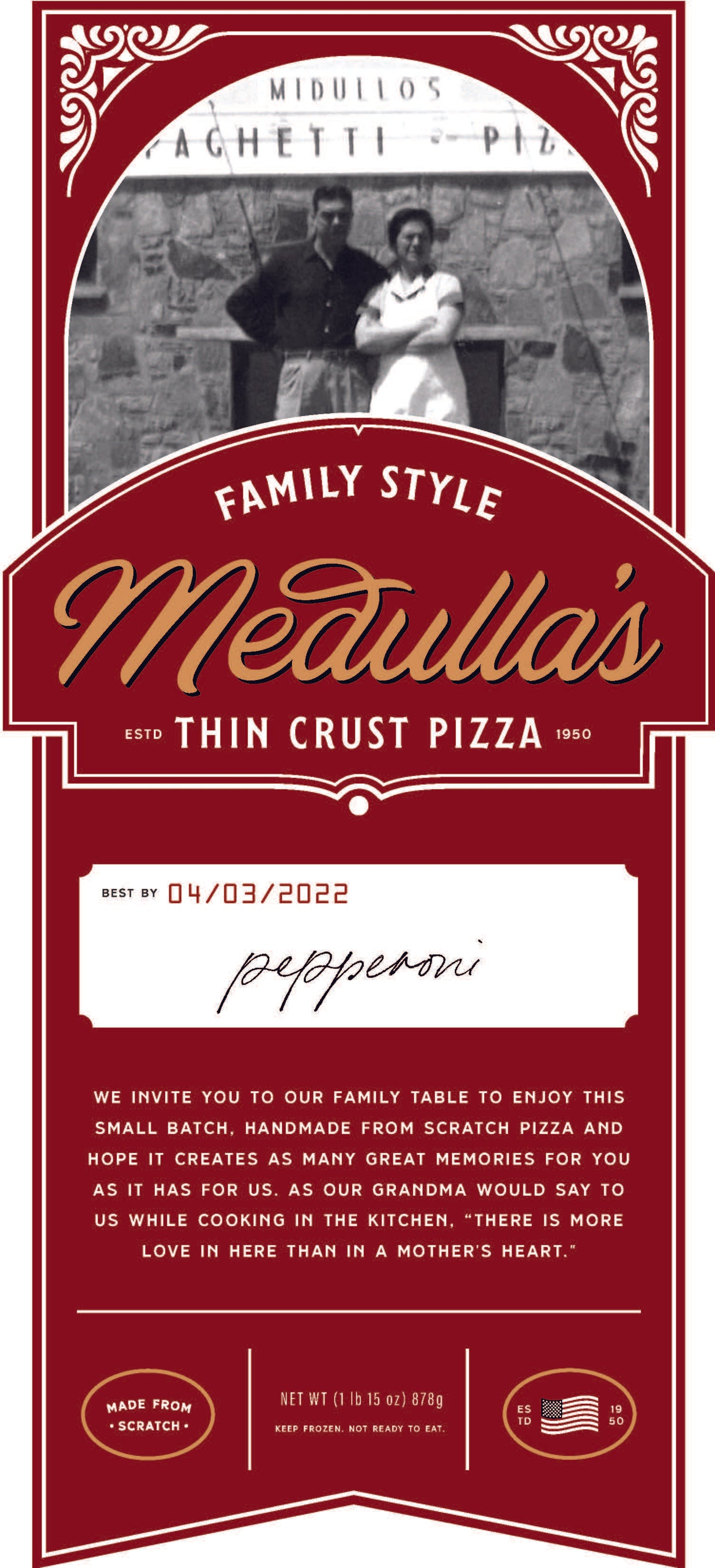 12X16 Pepperoni Pizza - Frozen